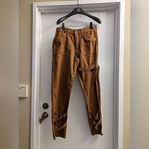 Boohooman men's cargo buckle and tie pants
